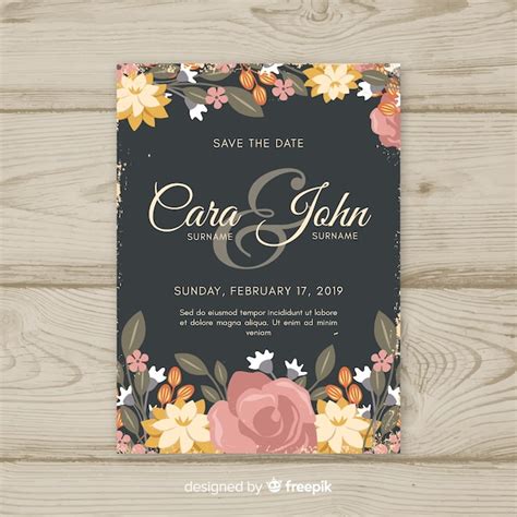 freepik vector wedding card.